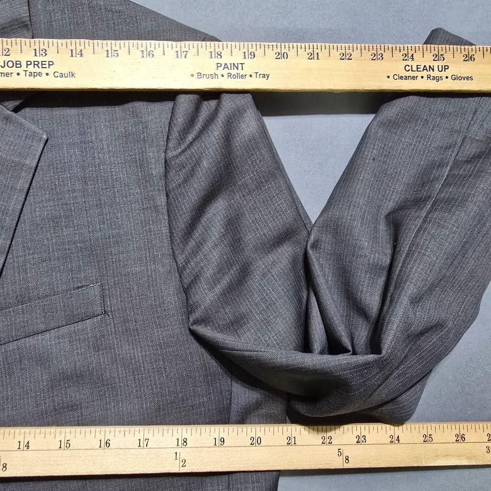 Theory Mens Grey Wool Blend Two Button Blazer Suit Jacket Size 44 Regular - Picture 4 of 7